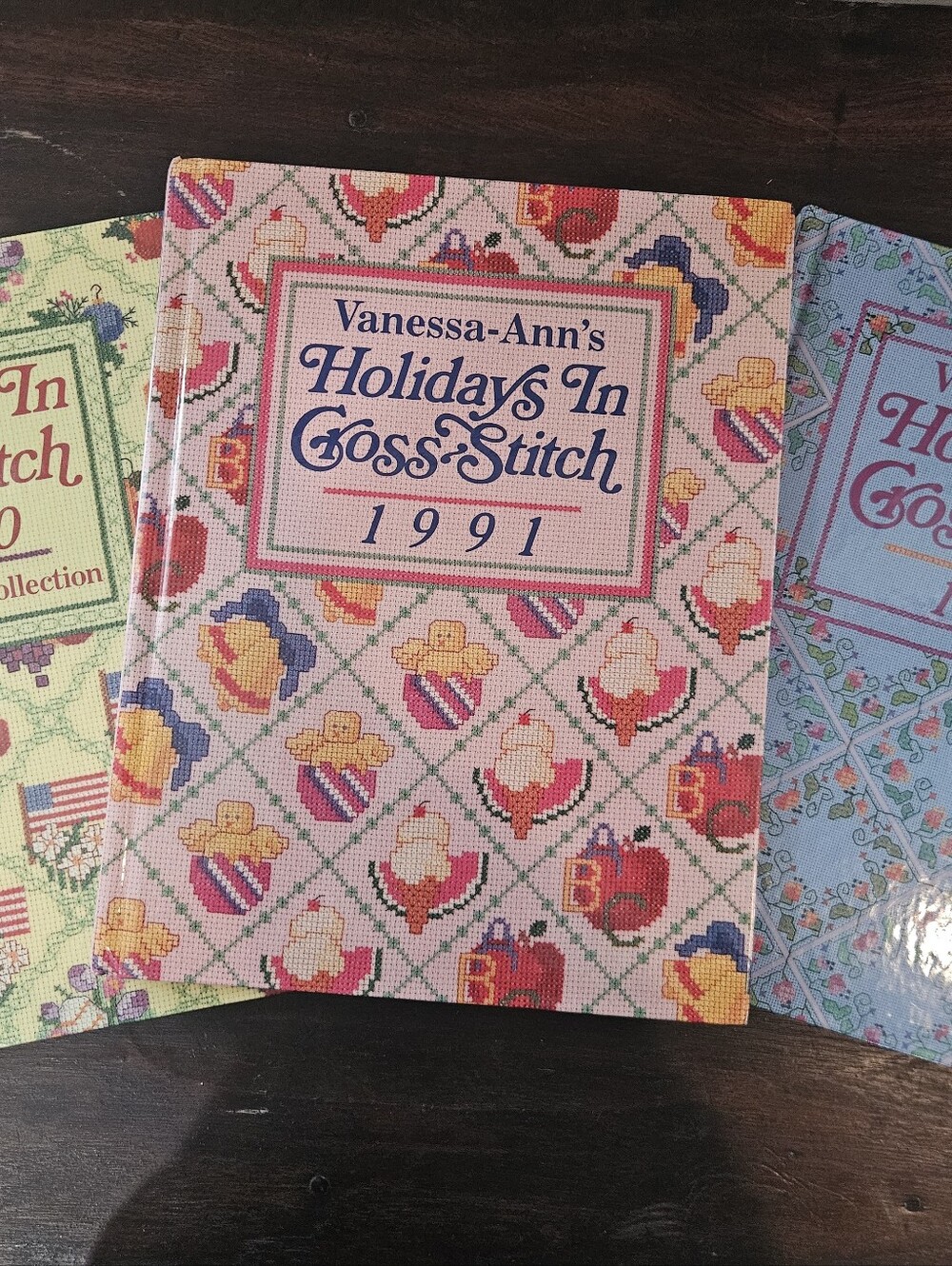 Vtg Holidays In Cross-Stitch 1990-1992 (3) Vanessa-Ann Collection Hardcover